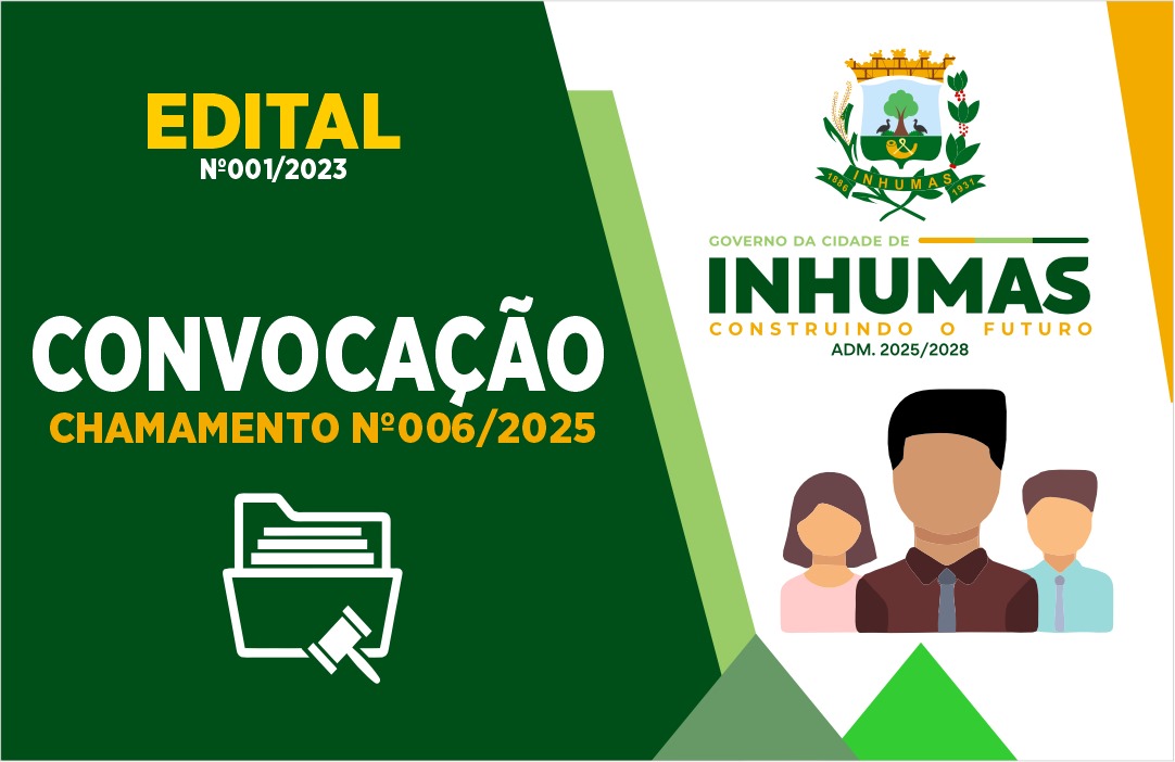 Edital de Chamamento concurso público 006/2025
